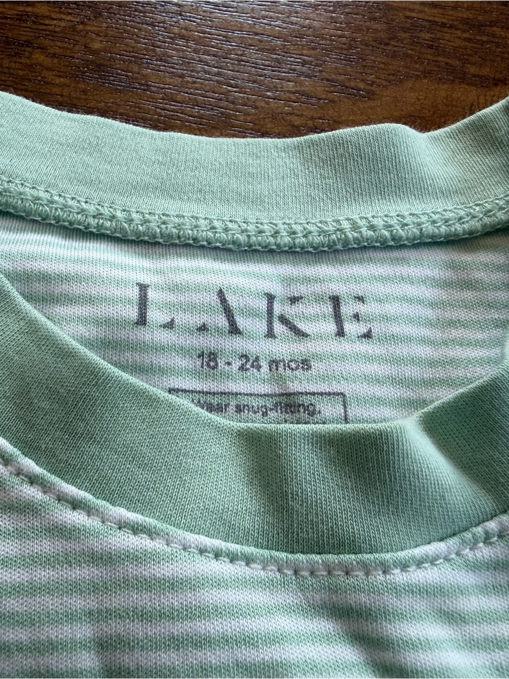 Lake Mint Stripe Kids Pajama Set - Long Sleeve Top & Pants - Picture 2 of 5